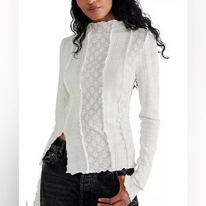 Free People Women's Lula Mock-Neck Long-Sleeve Top